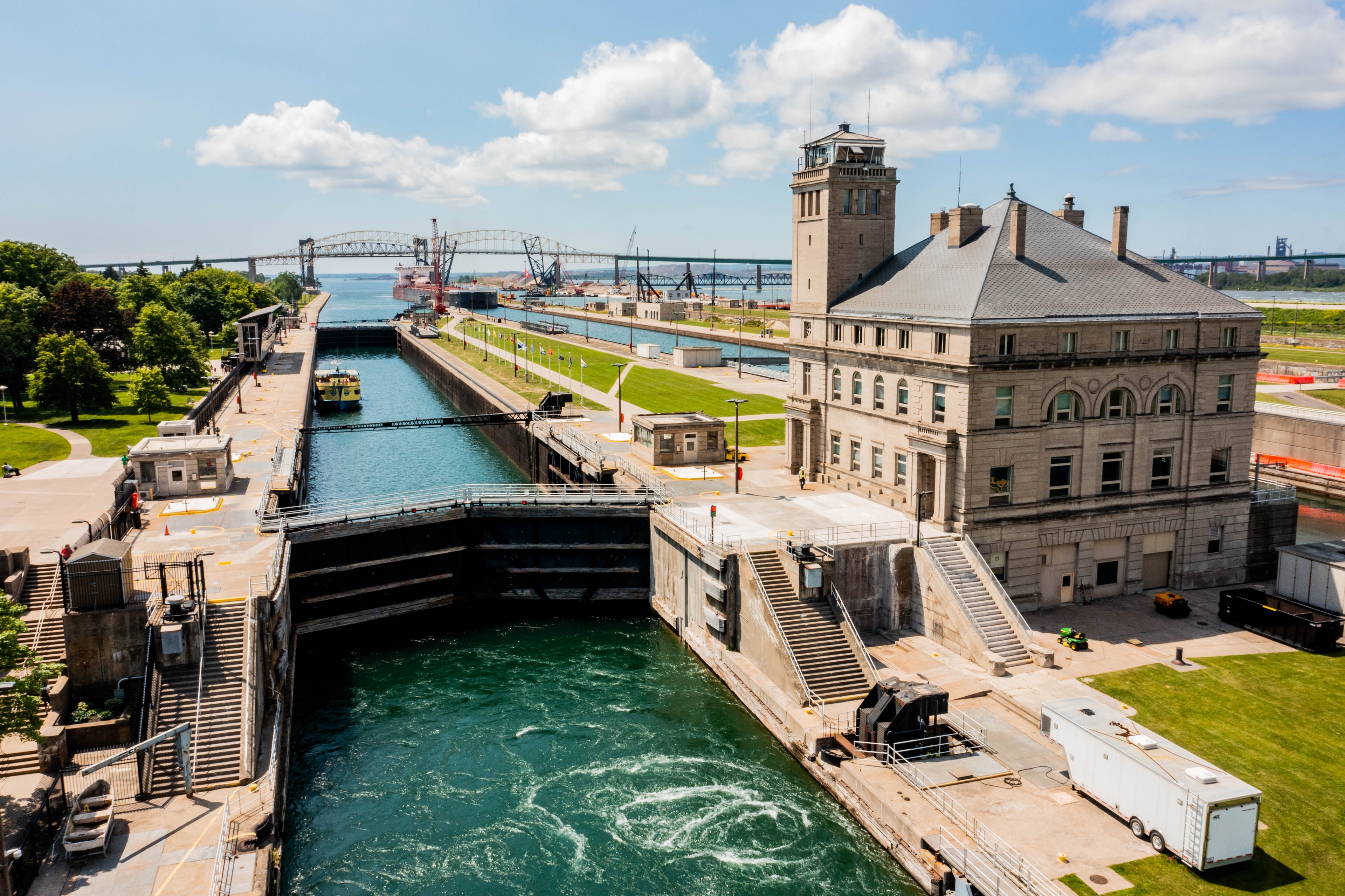 Soo Locks waterway infrastructure renovation